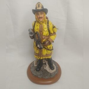 VANMARK Male Firefighter Figurine, Yellow & Black, Ready for Action 1997